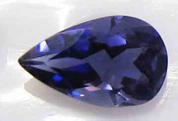 EXCELLENT  7.00 X 5.00 mm pear cut,  IOLITE  0.50 CT.