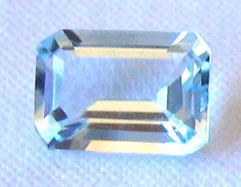 7.00 x 5.00 mm Emerald cut Aquamarine  0.90 cts.