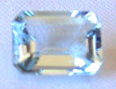 7.00 x 5.00 mm Emerald cut Aquamarine  0.94 cts.