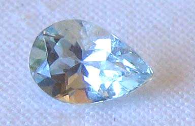 6.00 x 4.00 mm Pear faceted Aquamarine 0.42 ct.