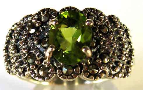 Sterling Silver and  Marcasite  Ring.