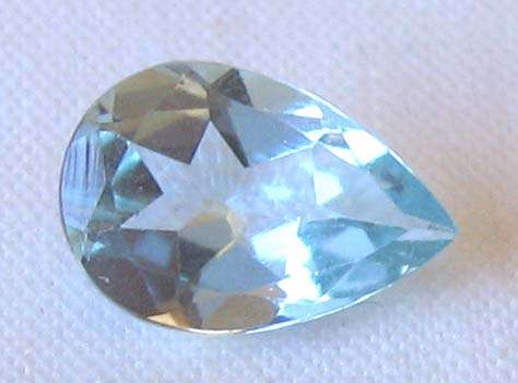 9.00 x 6.00 mm pear faceted cut Aquamarine  1.01 cts.