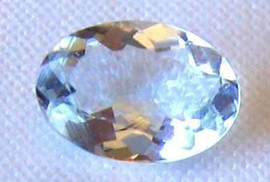 7.00 x 5.00 mm Oval- faceted  cut Aquamarine  0.61 cts.