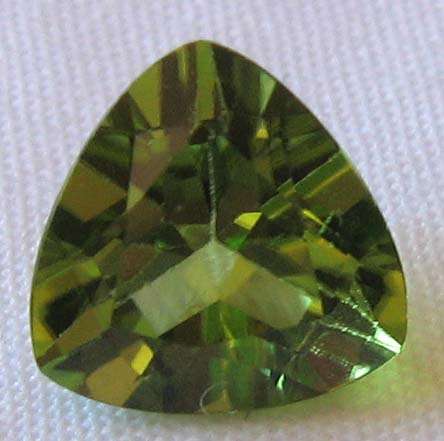 Genuine , 8.00 mm Trillion cut Peridot 1.88 cts