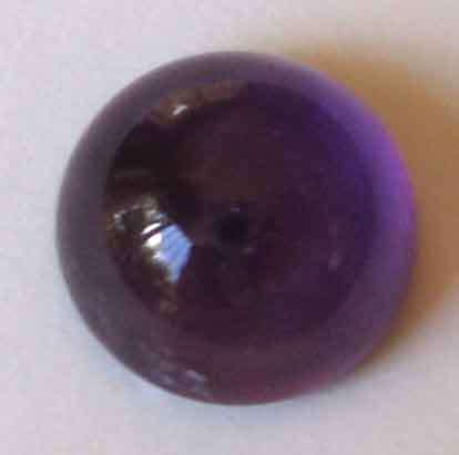 10.30 mm Round  Cabachon cut Amethyst,  4.46  cts.