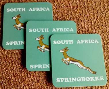 3 Original Sprigbok Coasters