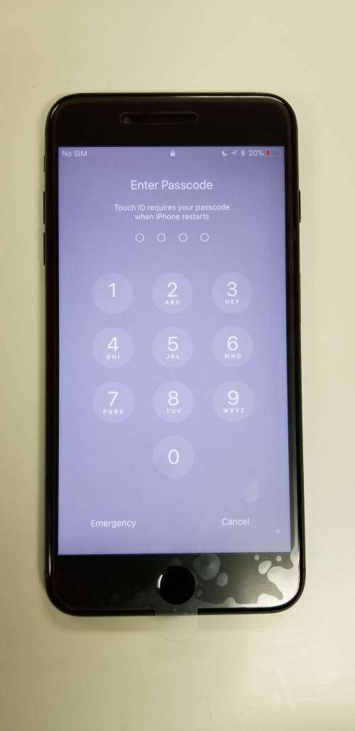 Apple iPhone 7 Plus, 128gb, Matte Black + Cover