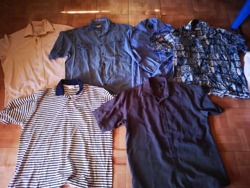 Large lot of men's clothing. Different sizes.
