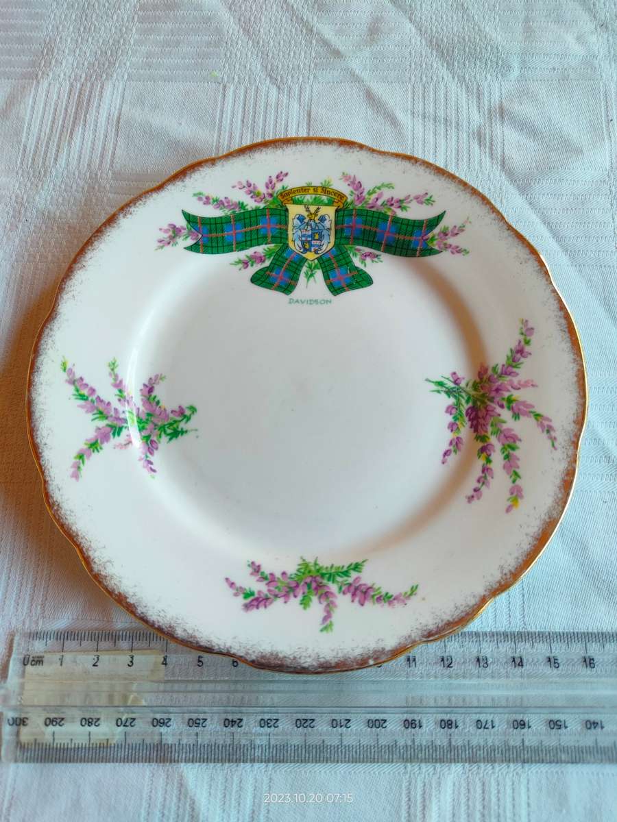 Vintage Royal Stafford Davidson side plate - Tartan series - replacement item