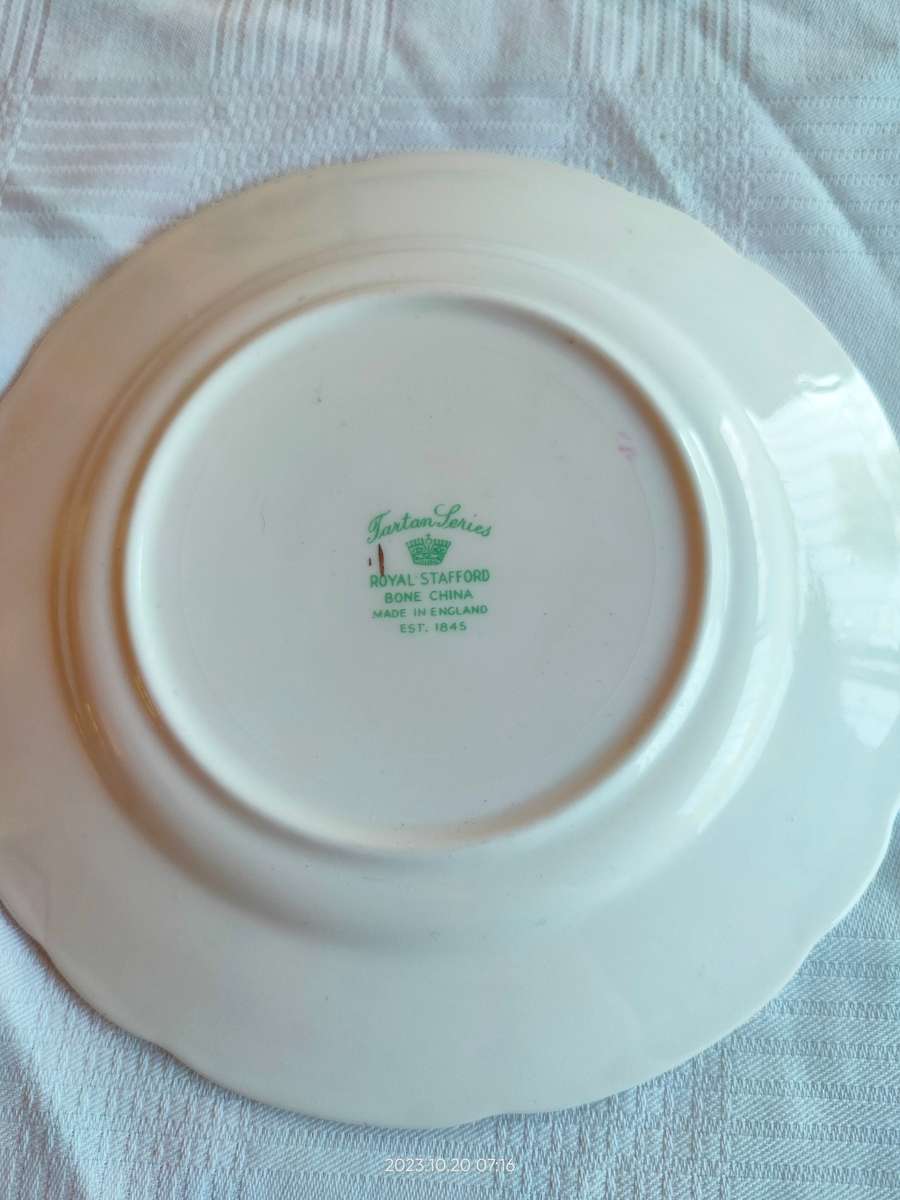 Vintage Royal Stafford Maclean side plate - Tartan series - replacement item