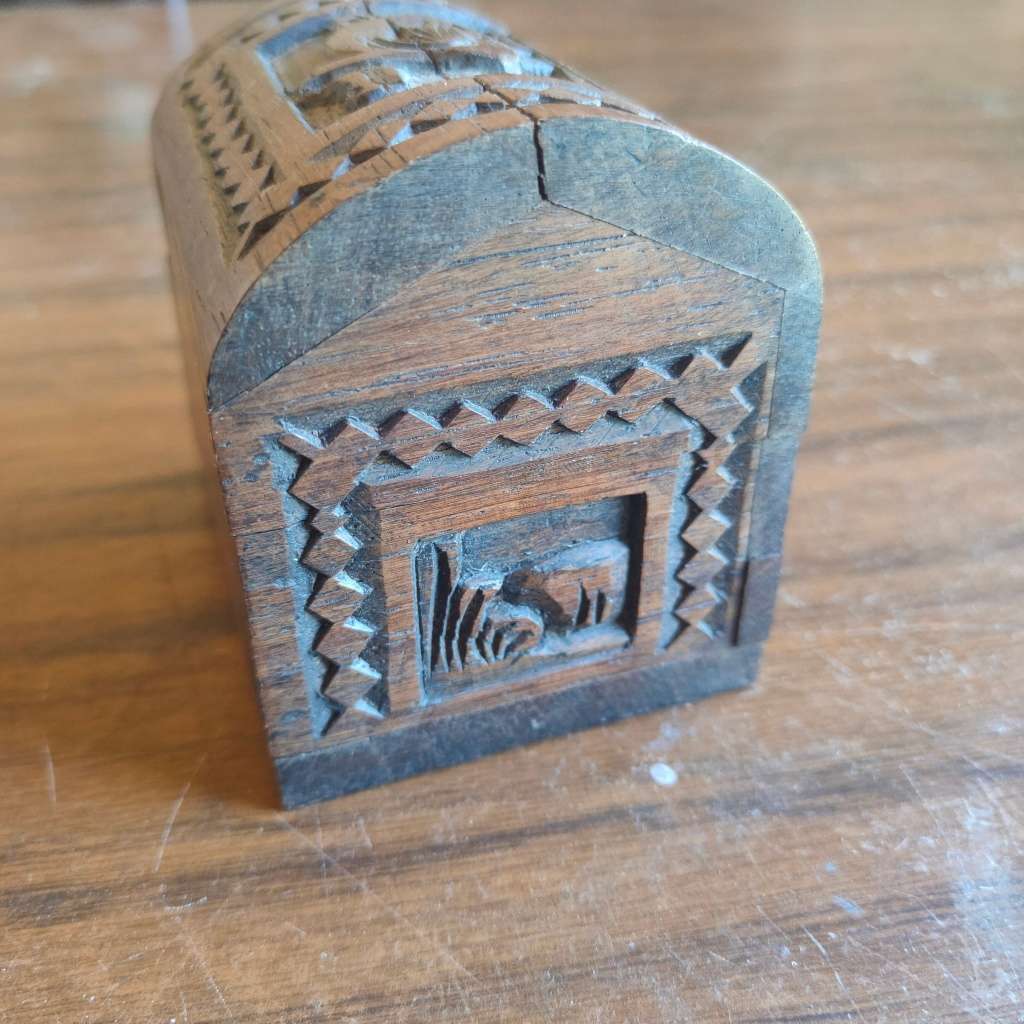 Vintage wooden puzzle box