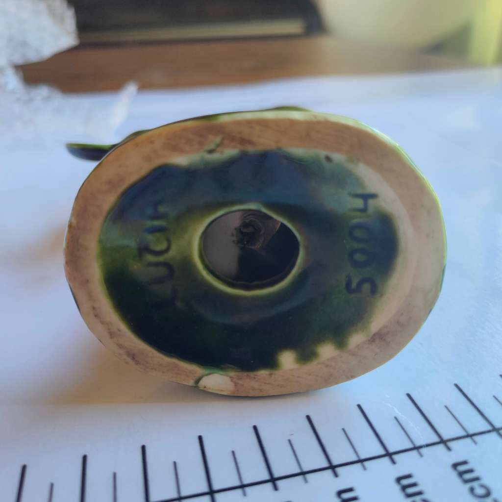 Gorgeous Lucia ware discontinued green ornament of a buck