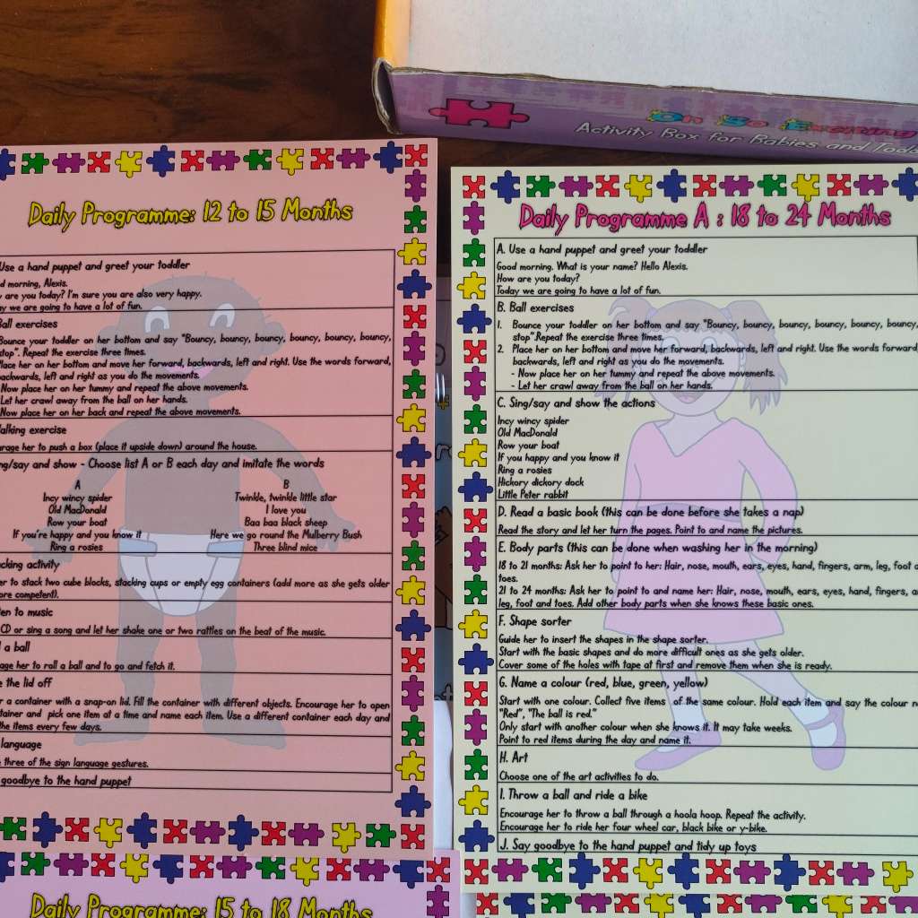 `Oh so exciting` activity box for babies and toddlers