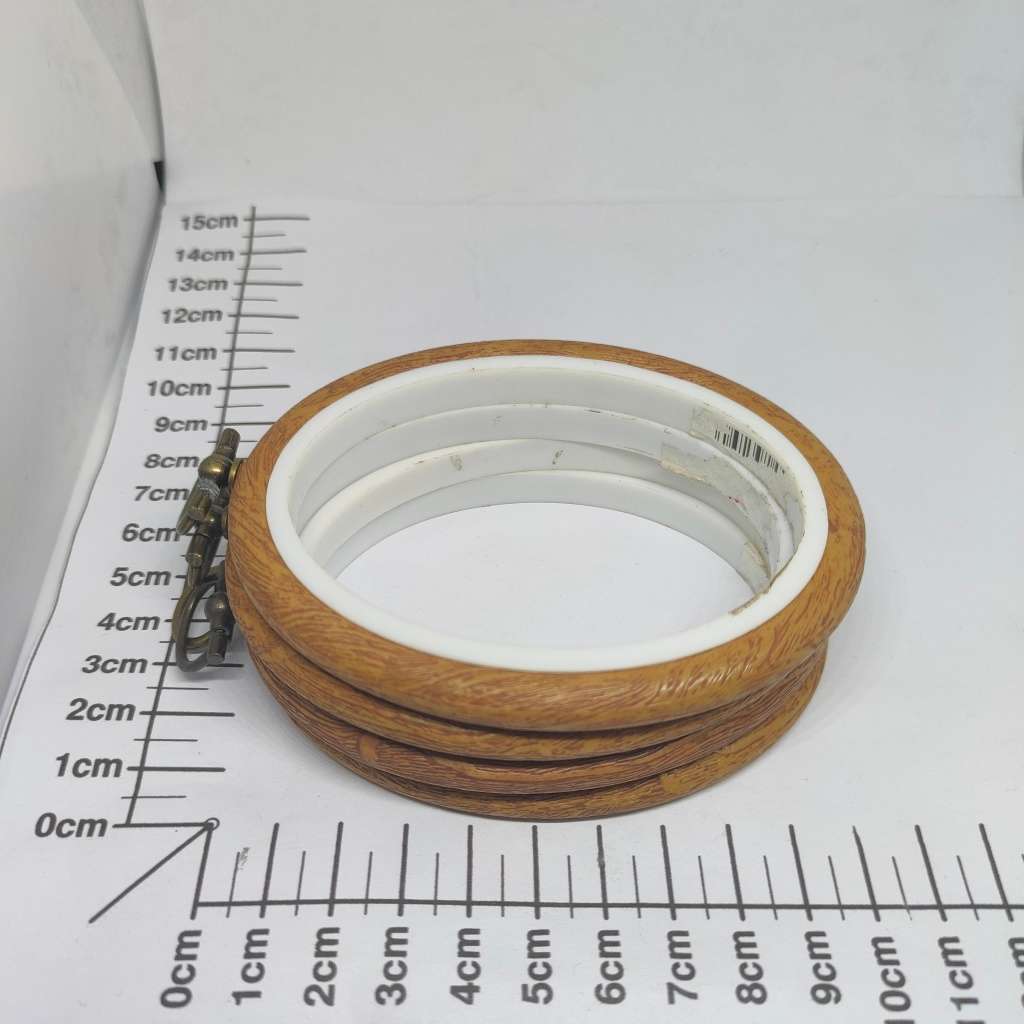 Four oval embroidery hoops