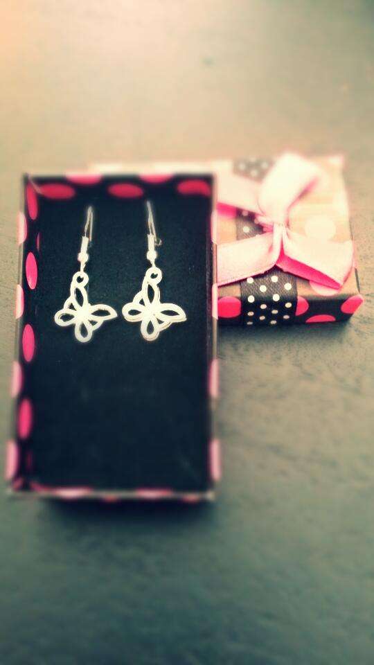 Beautiful set of butterfly design earrings, with stamped 925