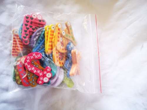 Very colorful wooden alphabet letters