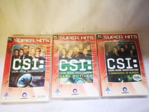 Three CSI PC/DVD games for one price.