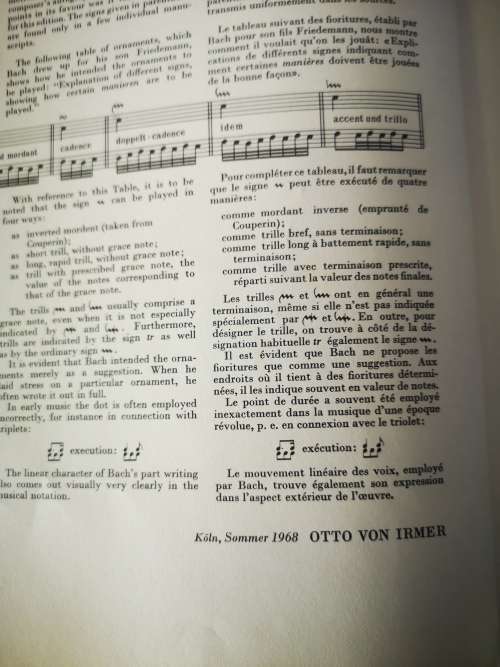Vintage sheetmusic book - J. S. Bach.