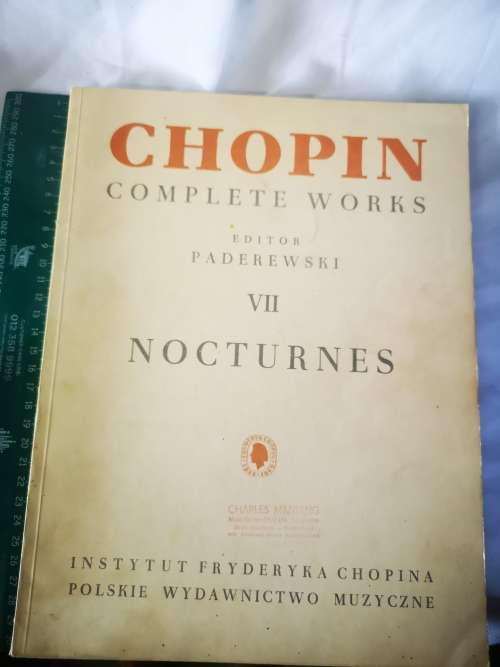 Vintage sheetmusic book - Complete works - Chopin - Nocturnes VII