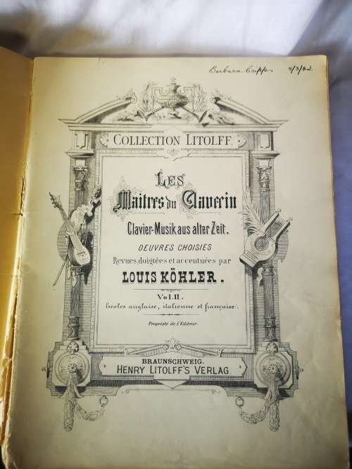 Collection Litolff No 397 - very old sheet music book - 80 years +