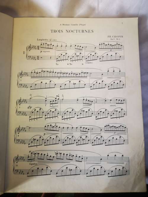 Vintage sheetmusic book - Complete works - Chopin - Nocturnes VII
