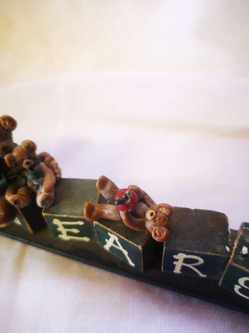 Cute I "love" bears ornament