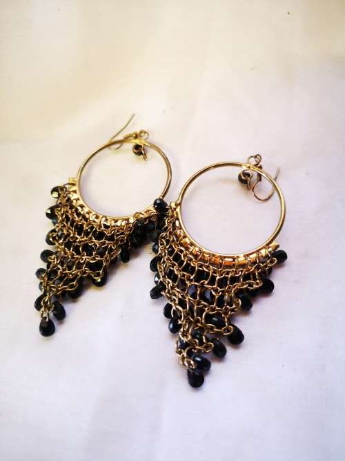 Gorgeous hoop dangle earrings