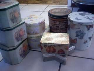 Stunning Collection of Tea and Cookie Tins and Tin Sets