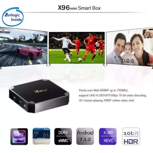 X96 Mini Android 7.1  TV Box & RII Air Remote Combo | 2GB/16GB