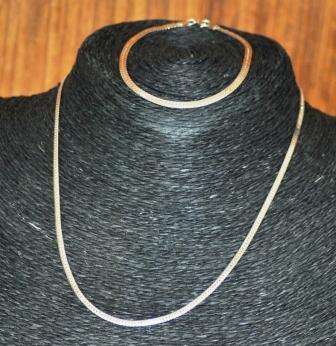 925 Silver necklace and bracelet