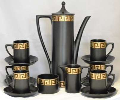 Portmeiron "Greek Key" Coffee set