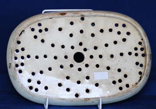 Antique Transfer printed Blue and White, Willow Pattern, Drainer / Strainer