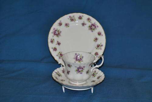 Royal Albert "Sweet Violets" tea trio
