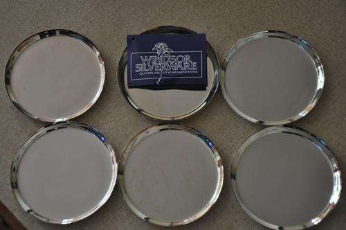 Windsor Silver Plated Coaster Set of 6