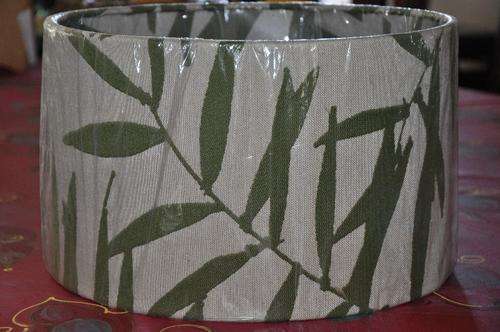Linen & Bamboo Motif Lamp Shade