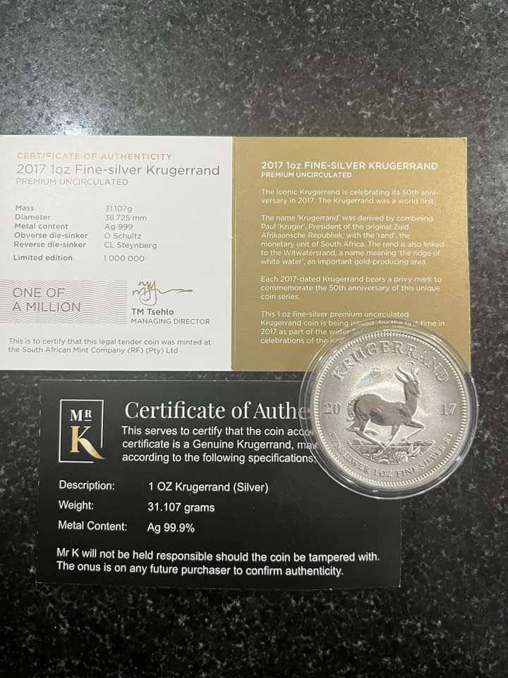 1 oz silver krugerrand