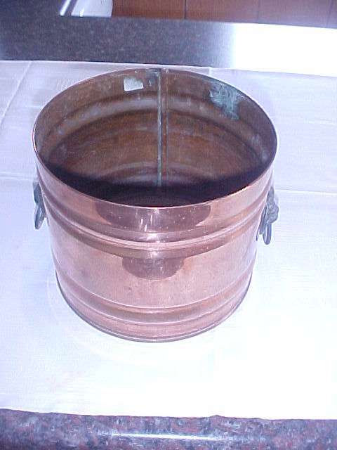 Copper Lustre ware - plant holder