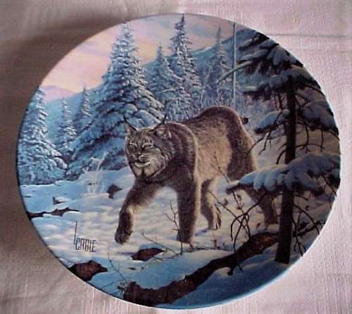 KNOWLES - THE LYNX WALL PLATE  IN ORIGINAL BOX & CERTIFICATE