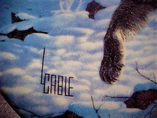 KNOWLES - THE LYNX WALL PLATE  IN ORIGINAL BOX & CERTIFICATE