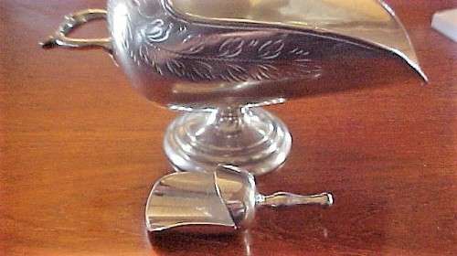 EPNS Large Sugar Scoop & small Scoop