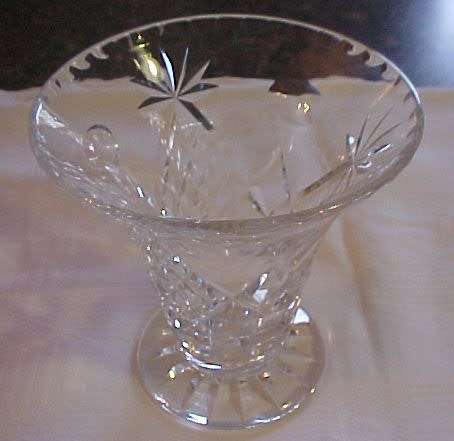 Lead Cut Crystal Vase