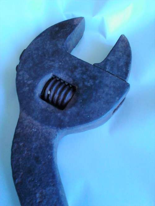 Large vintage angled Shifting spanner - 41cm long