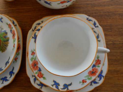 Royal Albert Chinese willow - 9 Pc Tea set