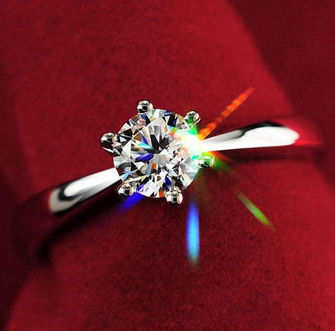 Stunning & Elegant!!! Solitaire 0.98 Carat Cr.Sim Diamond Ring