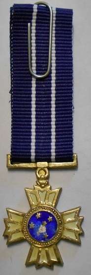 Miniature Southern Cross Decoration Enamel Damaged Marked Silver