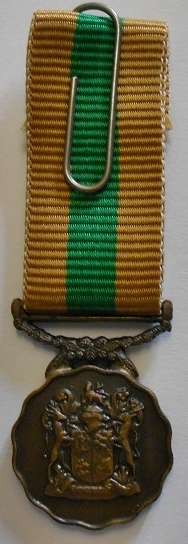 Miniature SADF Good Service Medal Bronze w/ 1986 Ribbon