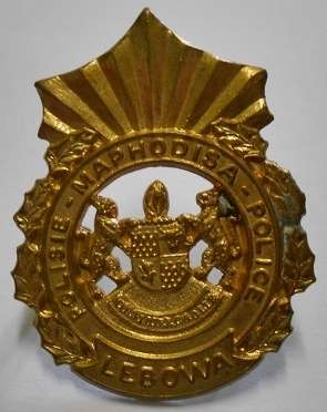 Lebowa Police Voided Cap Badge Dinnes 1538