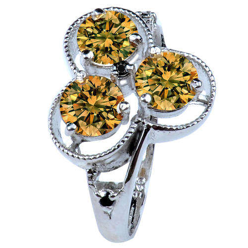 2.42ct-VS1-BROWN-REAL-MOISSANITE-NATURAL-BLACK-DIAMOND-925-SILVER-RI