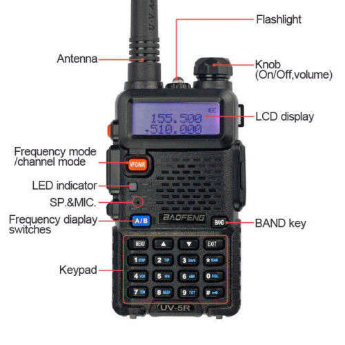 Baofeng UV-5R V/UHF Ham Two-way Radio