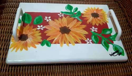 Hand crafted serving plate